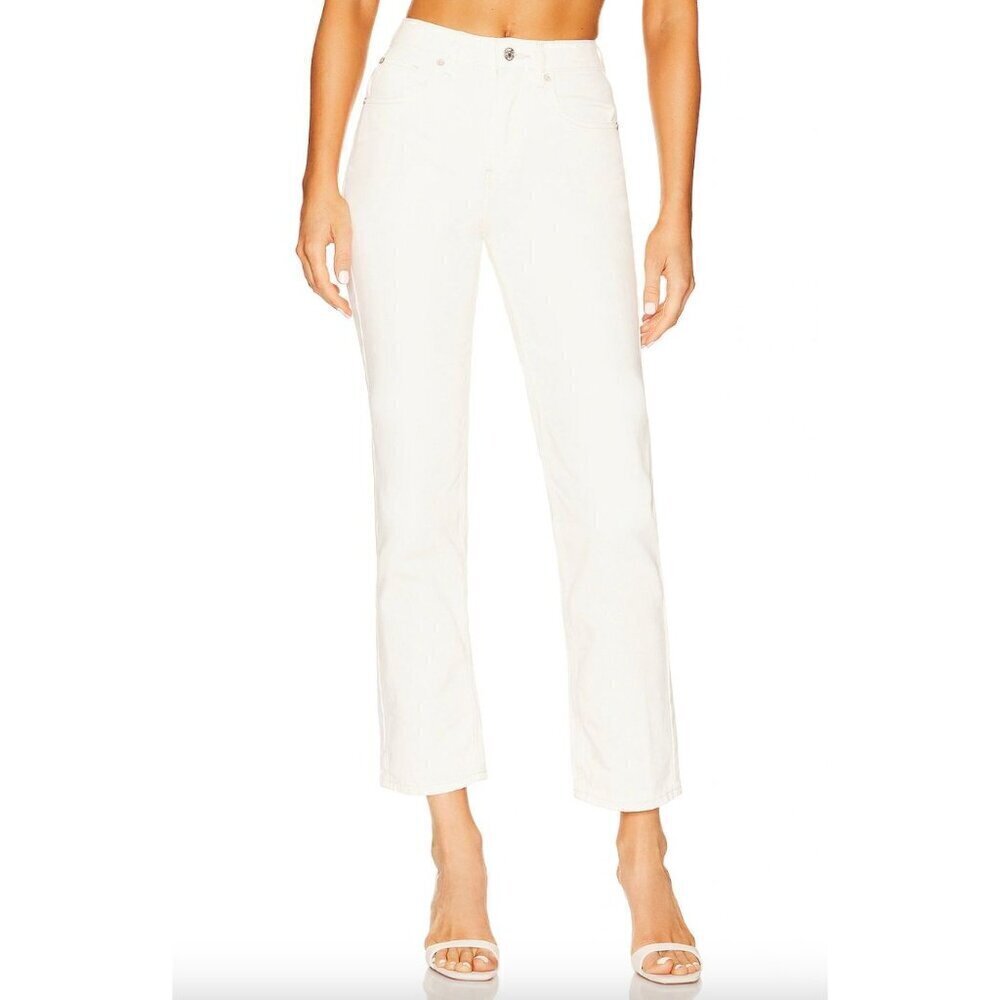 We The Free Pacifica Straight Leg High Rise Jeans White Womens Size 25